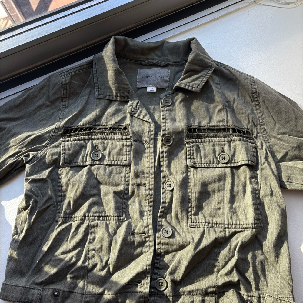 Aeropostale Olive Green Utility Jacket